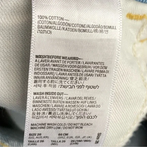 American Apparel High Rise Hi Waisted Denim Cuffed Jean Shorts Summer Wash Blue - Picture 7 of 11